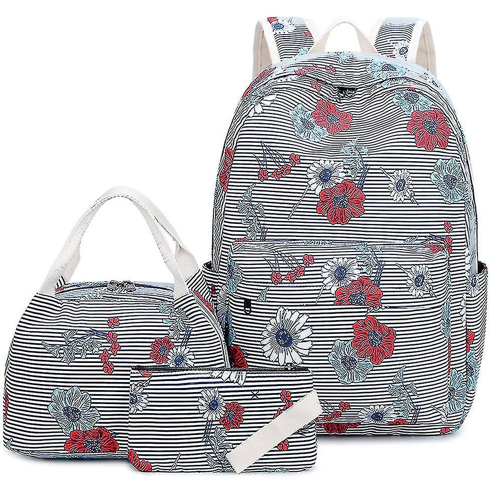Foto 2 pulgar | Mochila Huoguo Conjunto De Tres Piezas De Nailon Para Mujer, Color Azul Real - Venta Internacional.