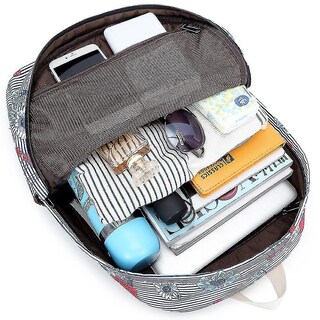 Foto 2 | Mochila Huoguo Conjunto De Tres Piezas De Nailon Para Mujer, Color Azul Real - Venta Internacional.