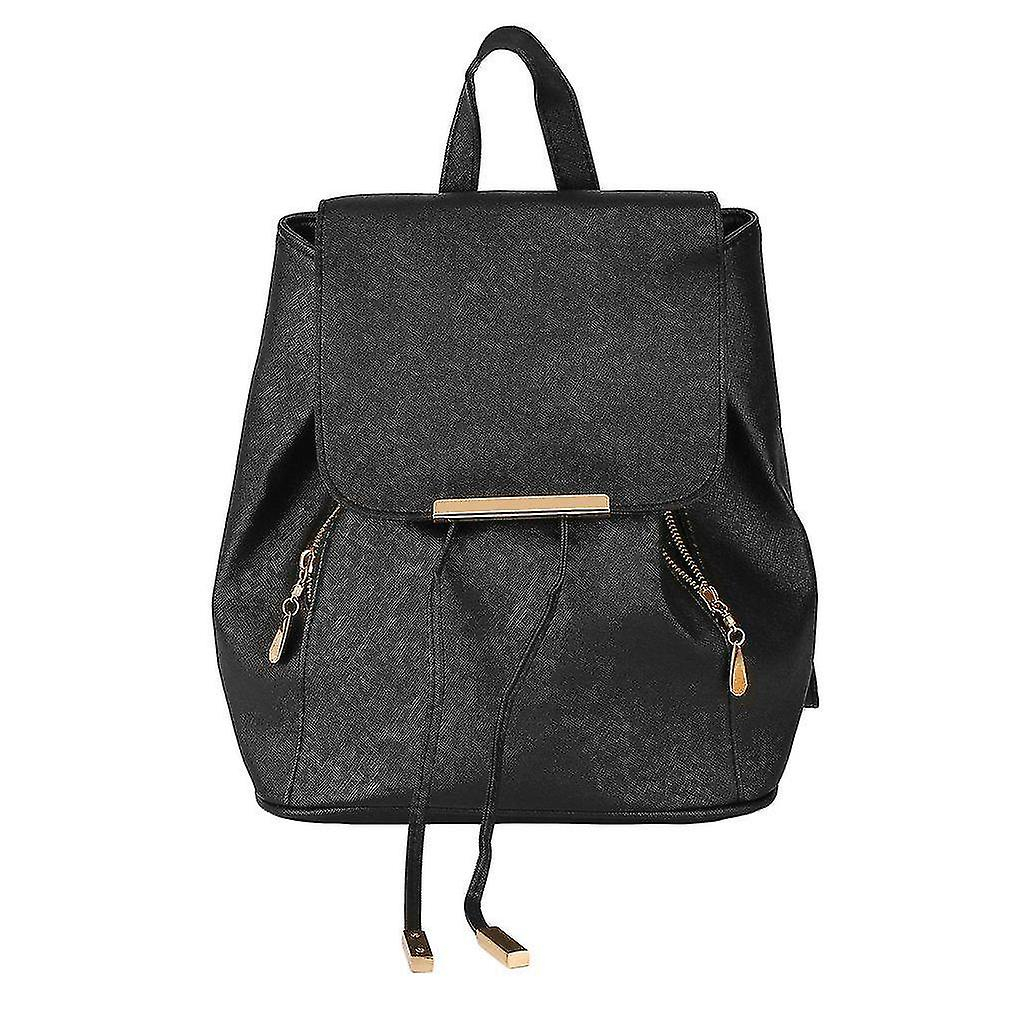 Foto 2 pulgar | Mochila Huoguo Para Mujer Y Niña, De Piel Sintética, Bolsa De Viaje, Color Negro - Venta Internacional.