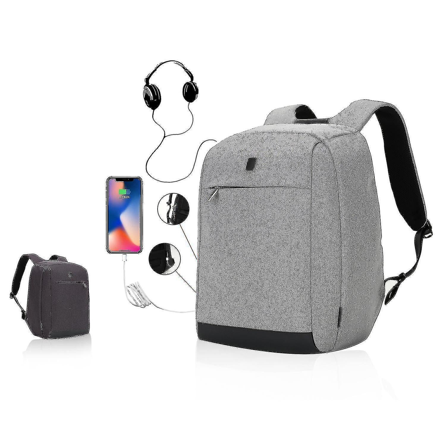 Foto 2 pulgar | Mochila Huoguo Business Antirrobo Para Portátil Con Orificio Usb De 14 Pulgadas - Venta Internacional.