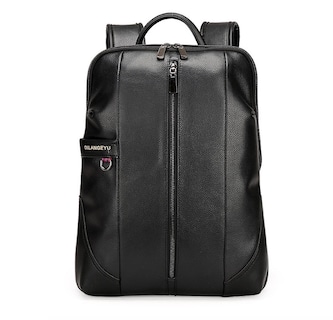Foto 1 | Mochila Sanlin Beans Business Leather Para Hombre Negra De 14 Pulgadas - Venta Internacional.