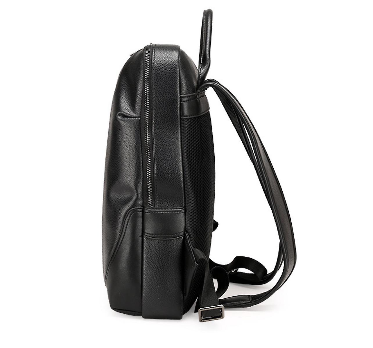 Foto 2 | Mochila Sanlin Beans Business Leather Para Hombre Negra De 14 Pulgadas - Venta Internacional.