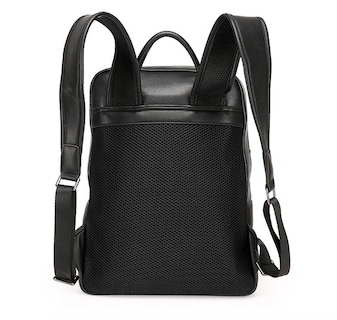 Foto 3 | Mochila Sanlin Beans Business Leather Para Hombre Negra De 14 Pulgadas - Venta Internacional.