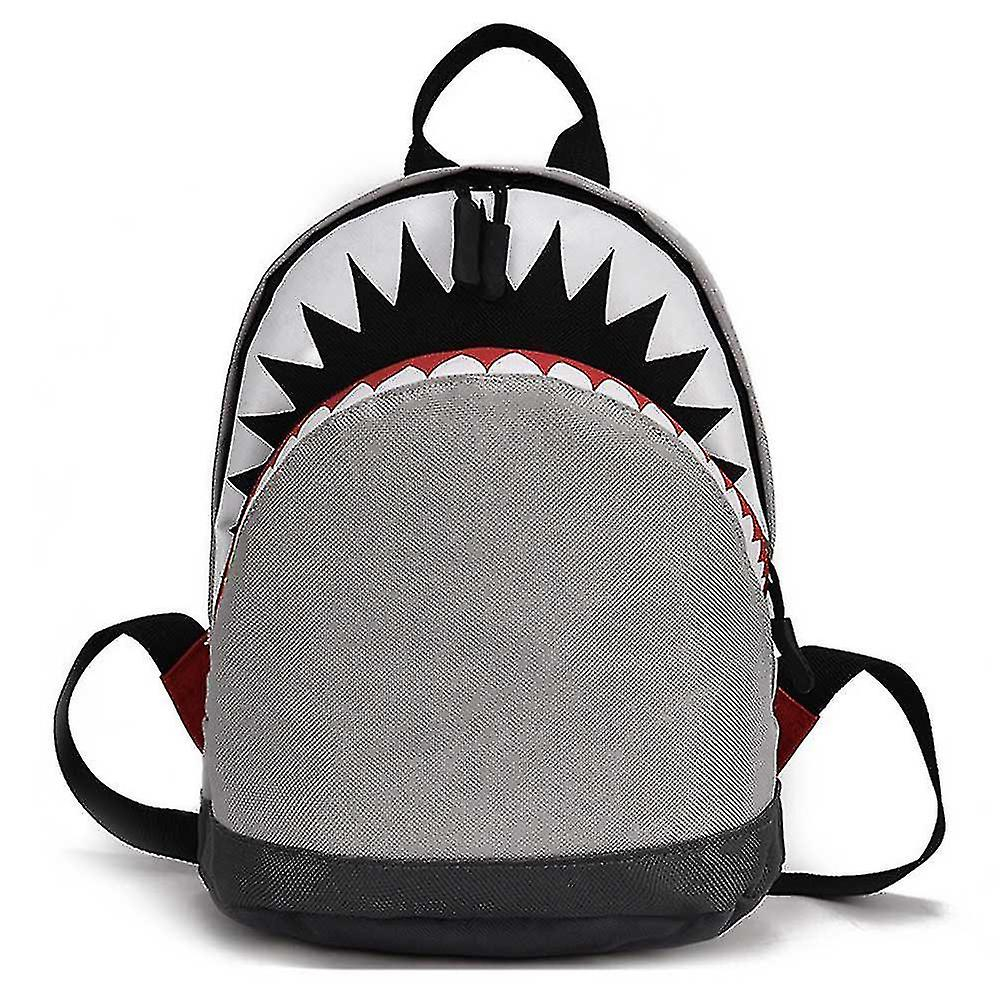 Foto 2 pulgar | Mochila Escolar De Lona Huoguo Shark Para Niños Gris - Venta Internacional.