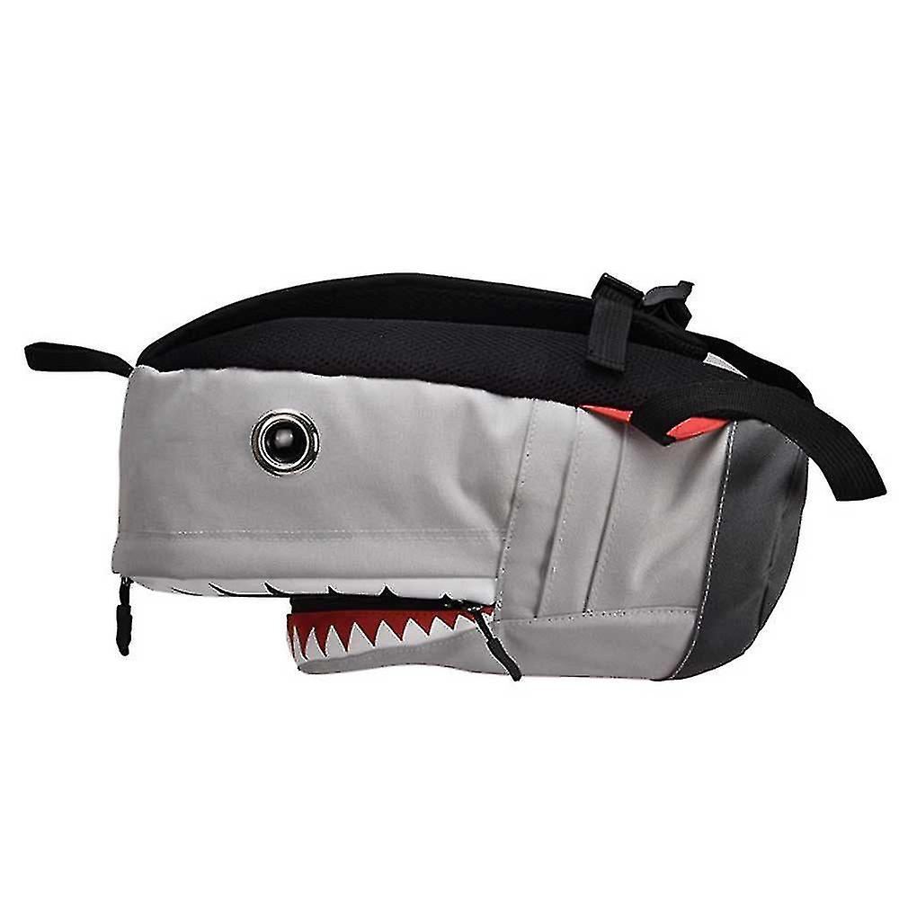Foto 3 pulgar | Mochila Escolar De Lona Huoguo Shark Para Niños Gris - Venta Internacional.