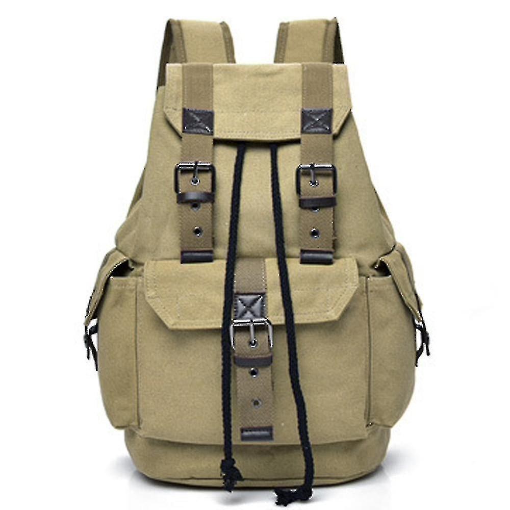 Foto 2 pulgar | Mochila Huoguo Retro, Bolsa De Viaje De Ocio Impermeable, Color Caqui - Venta Internacional.