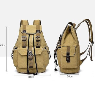 Foto 5 | Mochila Huoguo Retro, Bolsa De Viaje De Ocio Impermeable, Color Caqui - Venta Internacional.