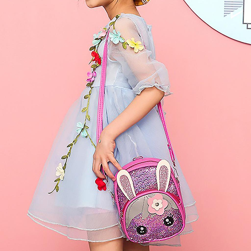 Foto 4 pulgar | Mochila Huoguo, Con Lentejuelas Parpadeantes, A La Moda, Orejas De Conejo, Para Niños - Venta Internacional.