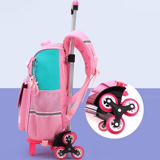 Foto 3 | Mochila Escolar Trolley Sanlin Beans De Nailon Ligera E Impermeable - Venta Internacional.