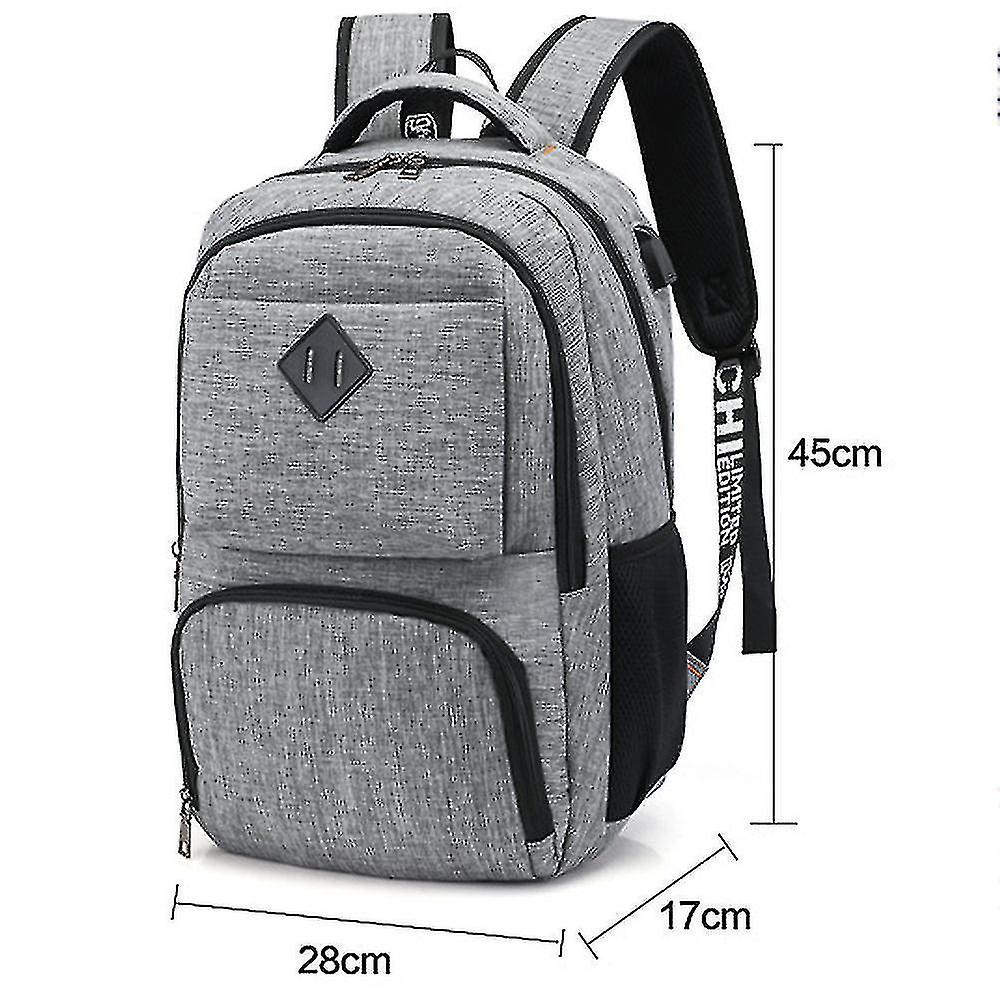 Foto 4 pulgar | Mochila Huoguo Morado De Nailon Impermeable Con Carga Usb De 28 X 17 X 45 Cm - Venta Internacional.