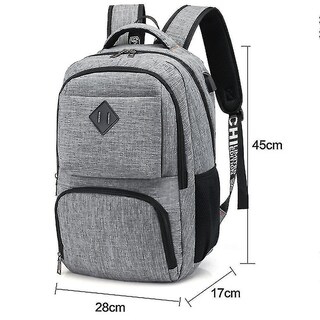 Foto 3 | Mochila Huoguo Morado De Nailon Impermeable Con Carga Usb De 28 X 17 X 45 Cm - Venta Internacional.