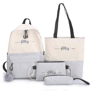 Foto 1 | Mochila Huoguo De Tela Oxford Impermeable Para Mujer, Color Gris - Venta Internacional.