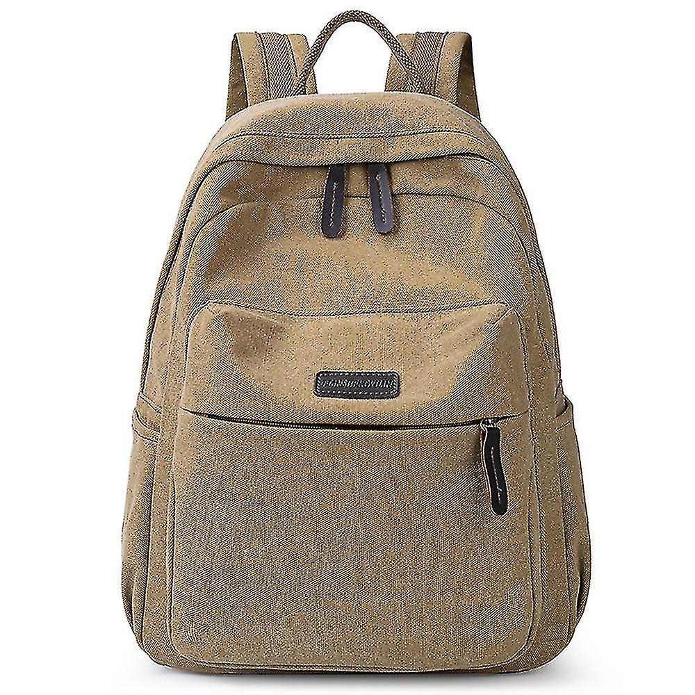 Foto 2 pulgar | Mochila Casual Huoguo De Lona Caqui Para Mujer, 27 X 13 X 38 - Venta Internacional.