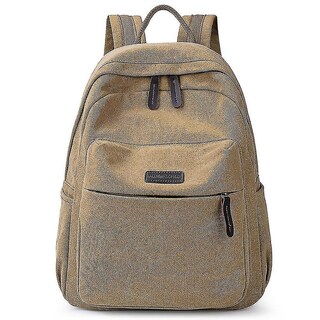 Foto 1 | Mochila Casual Huoguo De Lona Caqui Para Mujer, 27 X 13 X 38 - Venta Internacional.