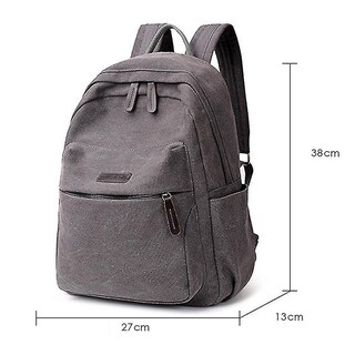 Foto 5 | Mochila Casual Huoguo De Lona Caqui Para Mujer, 27 X 13 X 38 - Venta Internacional.