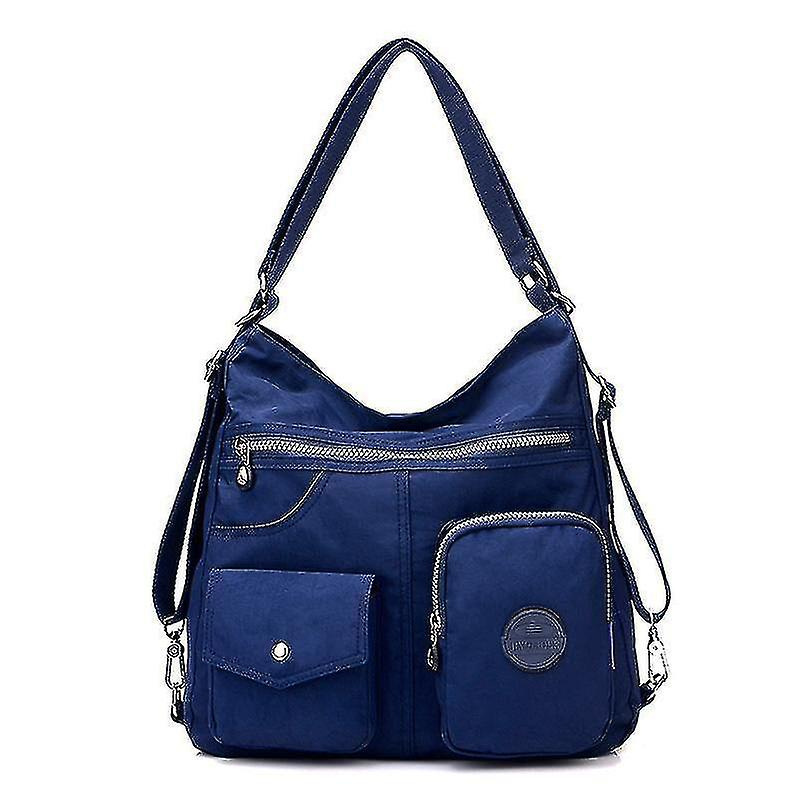 Foto 2 pulgar | Mochila Huoguo Lady Waterproof Nylon Azul Marino - Venta Internacional.