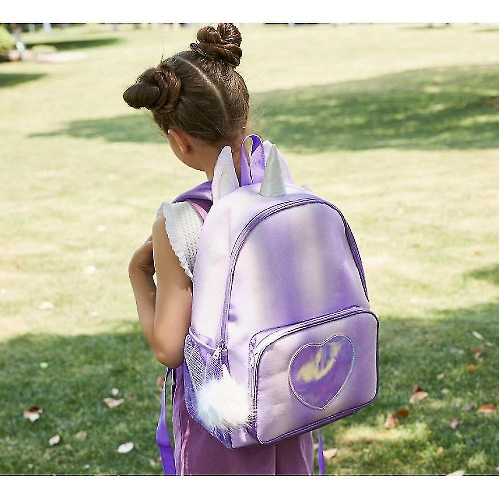 Mochila Escolar Sofirn Rainbow Para Niñas, Unicornio, 30 X 40 Cm, Color Verde - Venta Internacional.