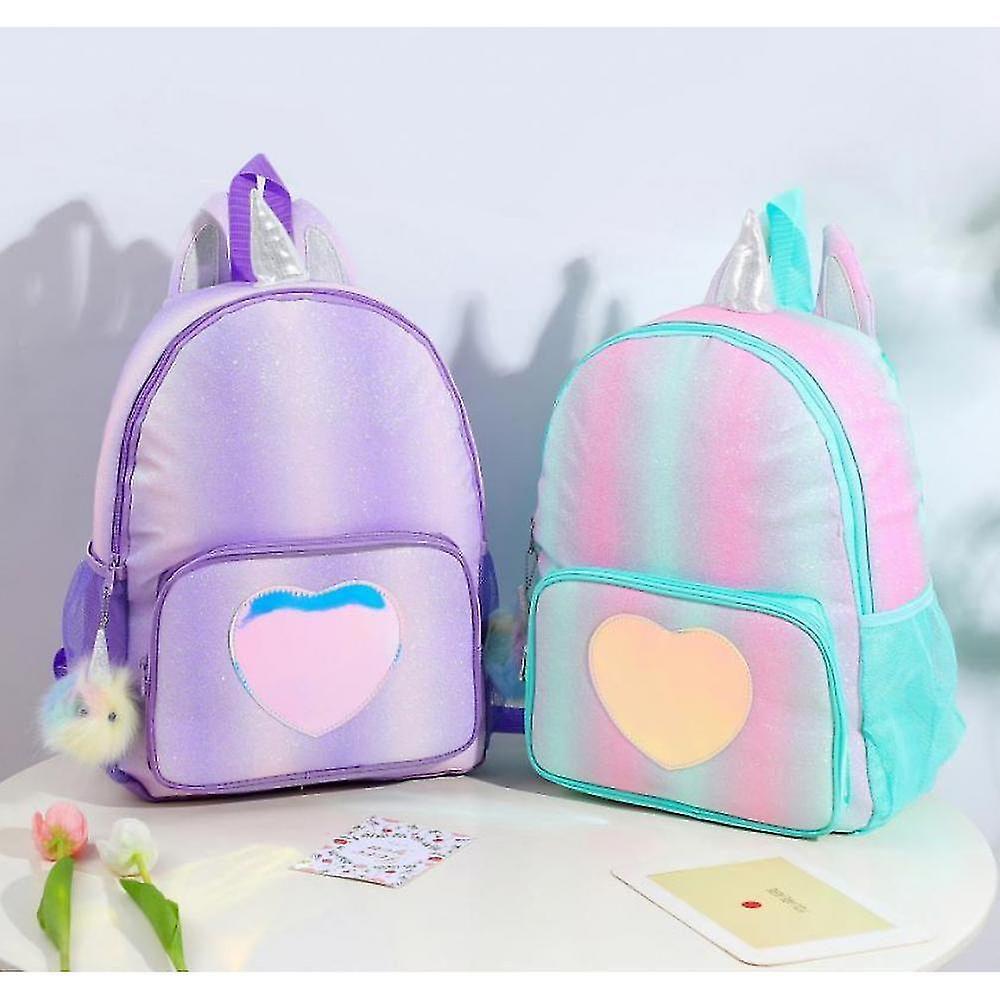 Foto 4 pulgar | Mochila Escolar Sofirn Rainbow Para Niñas, Unicornio, 30 X 40 Cm, Color Verde - Venta Internacional.