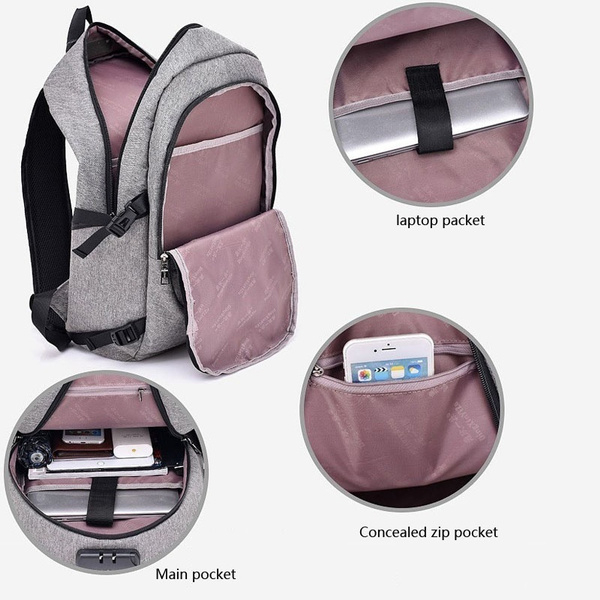Foto 4 | Mochila Para Portátil Sanlin Beans Hi Caltion Waterproof Blue - Venta Internacional.
