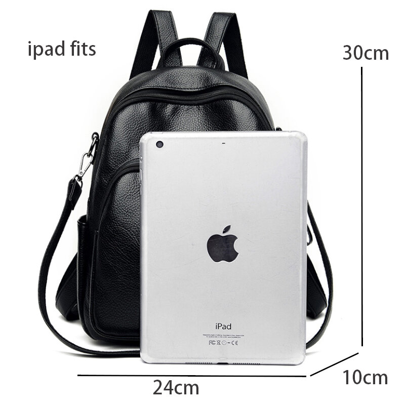 Foto 3 pulgar | Mochila Sanlin Beans De Piel Sintética Suave De Gran Capacidad Para Mujer - Venta Internacional.