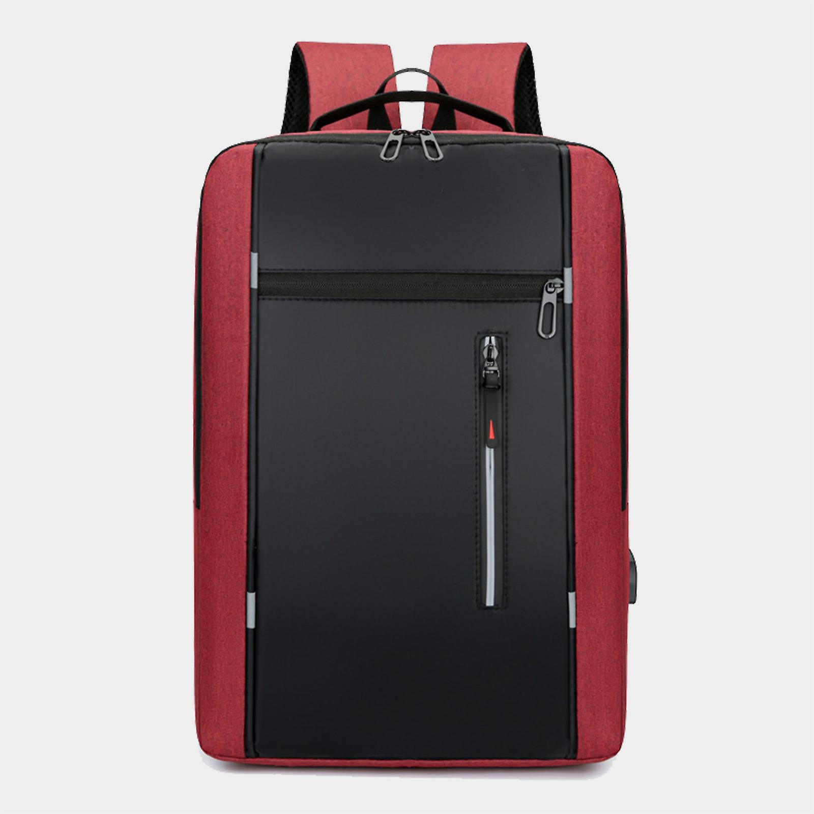 Foto 2 pulgar | Mochila Para Portátil Huoguo Business Slim De 16 Pulgadas Con Puerto Usb Roja - Venta Internacional.