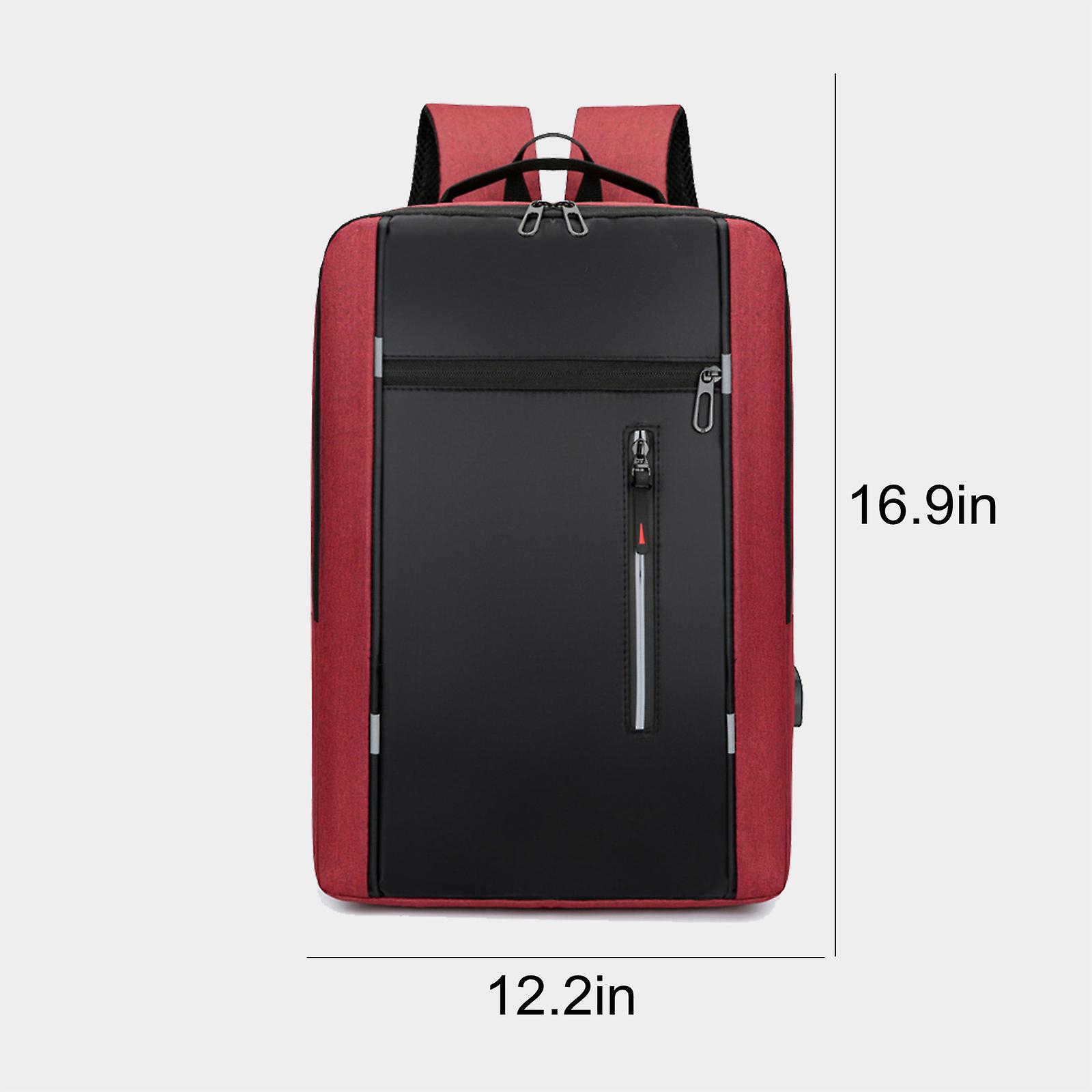 Foto 4 pulgar | Mochila Para Portátil Huoguo Business Slim De 16 Pulgadas Con Puerto Usb Roja - Venta Internacional.