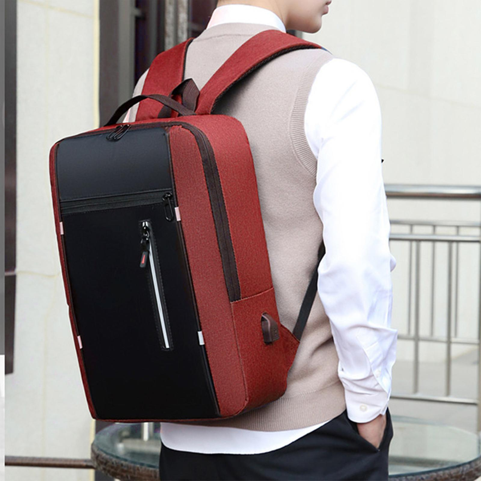 Foto 5 pulgar | Mochila Para Portátil Huoguo Business Slim De 16 Pulgadas Con Puerto Usb Roja - Venta Internacional.