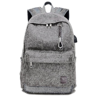 Foto 1 | Mochila Huoguo De Lona Unisex De Alta Calidad Con Puerto Usb Negra - Venta Internacional.