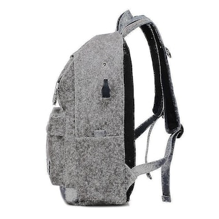 Foto 2 | Mochila Huoguo De Lona Unisex De Alta Calidad Con Puerto Usb Negra - Venta Internacional.