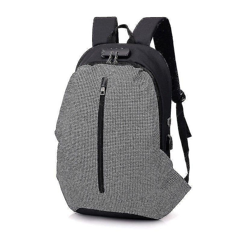 Mochila Huoguo Gris Claro Grid Sport Durable Para Viajes - Venta Internacional.