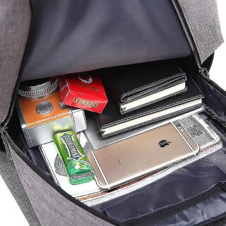 Foto 5 | Mochila Huoguo, Casual, De Lona Para Ordenador, Para Hombre, De Negocios, Gris - Venta Internacional.