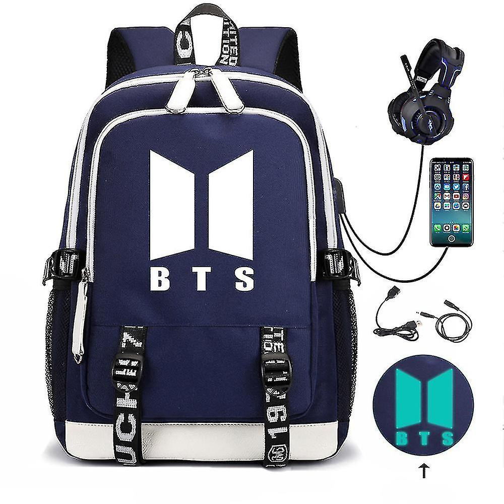 Mochila Huoguo, Mochila Escolar Para Estudiantes, Recarga Usb De Gran Capacidad - Venta Internacional.