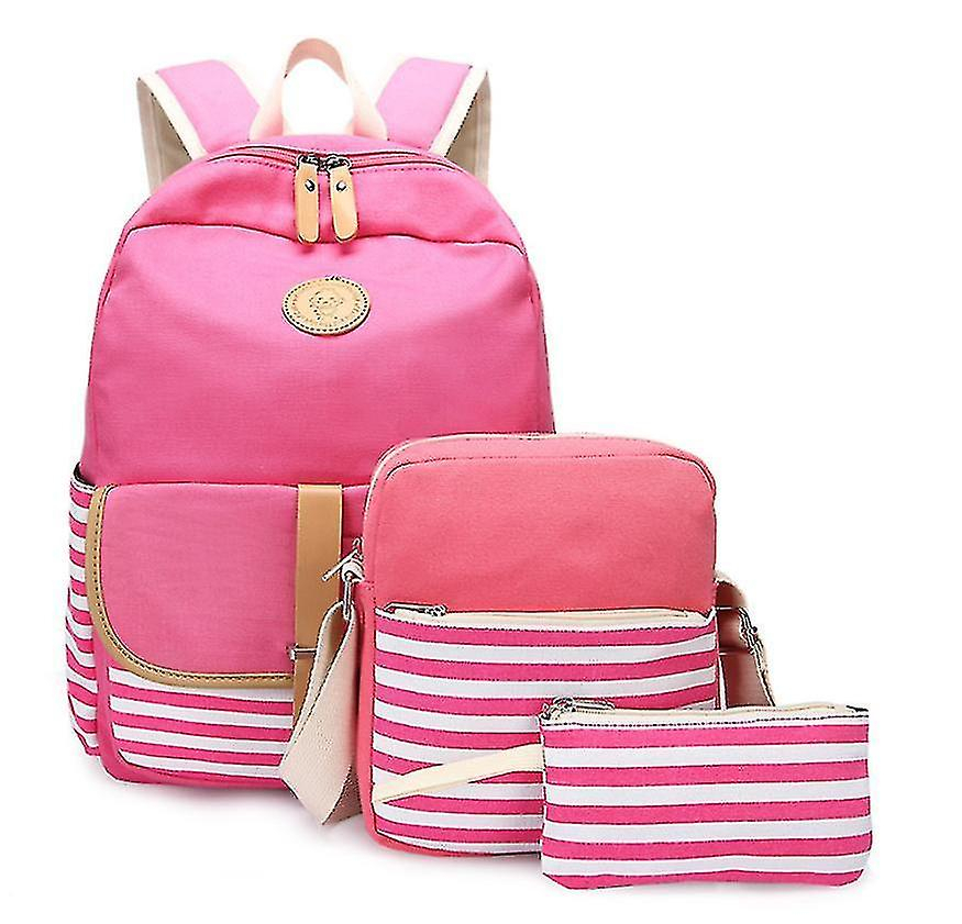 Foto 2 pulgar | Juego De Mochilas Huoguo, 3 Unidades, Mochila Escolar Para Niños, Rosa Con Lápiz  - Venta Internacional.