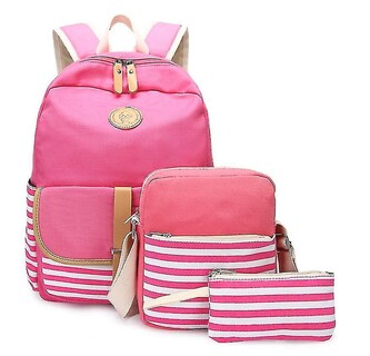 Foto 1 | Juego De Mochilas Huoguo, 3 Unidades, Mochila Escolar Para Niños, Rosa Con Lápiz - Venta Internacional.