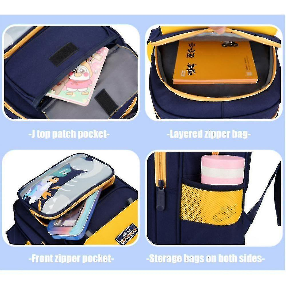 Foto 5 pulgar | Mochila Huoguo Cartoon Little Dinosaur Impermeable Para Niños Azul - Venta Internacional.