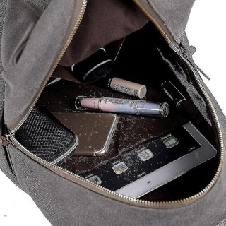 Foto 3 | Mochila Huoguo Para Mujer, Casual, De Lona De Gran Capacidad, Color Caqui - Venta Internacional.