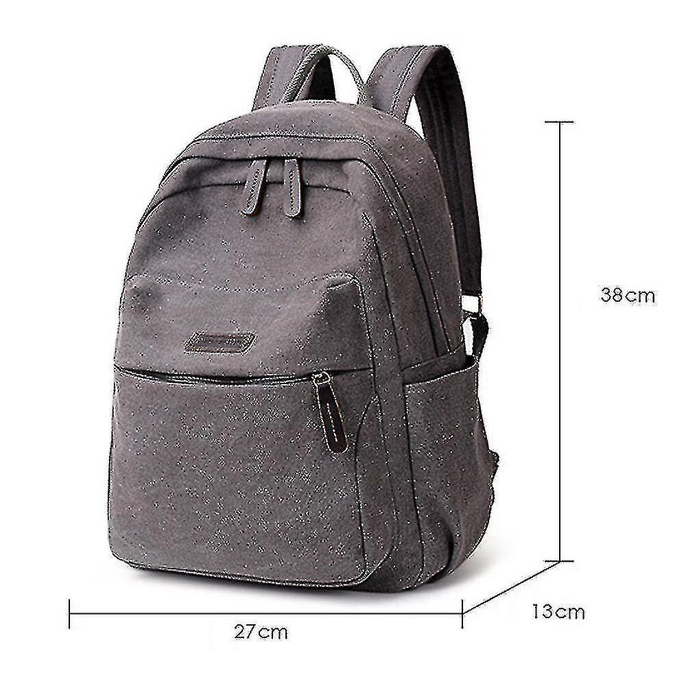 Foto 6 pulgar | Mochila Huoguo Para Mujer, Casual, De Lona De Gran Capacidad, Color Caqui - Venta Internacional.