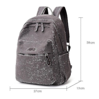 Foto 5 | Mochila Huoguo Para Mujer, Casual, De Lona De Gran Capacidad, Color Caqui - Venta Internacional.