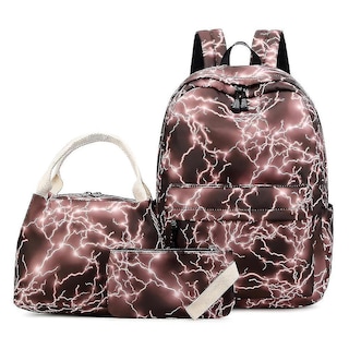 Foto 1 | Mochila Huoguo Para Niñas Con Estampado De Cielo Estrellado Y Relámpago, Color Café - Venta Internacional.