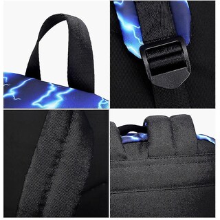 Foto 4 | Mochila Huoguo Para Niñas Con Estampado De Cielo Estrellado Y Relámpago, Color Café - Venta Internacional.