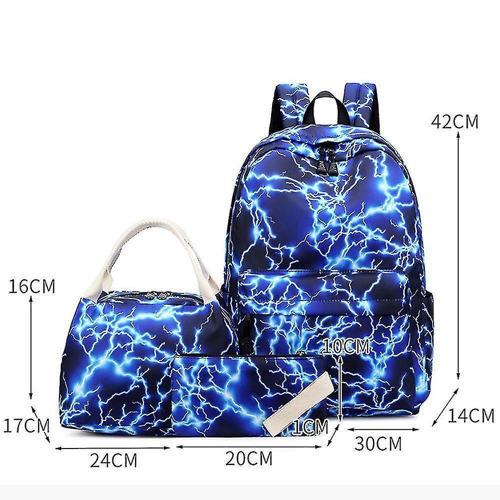 Foto 6 pulgar | Mochila Huoguo Para Niñas Con Estampado De Cielo Estrellado Y Relámpago, Color Café - Venta Internacional.