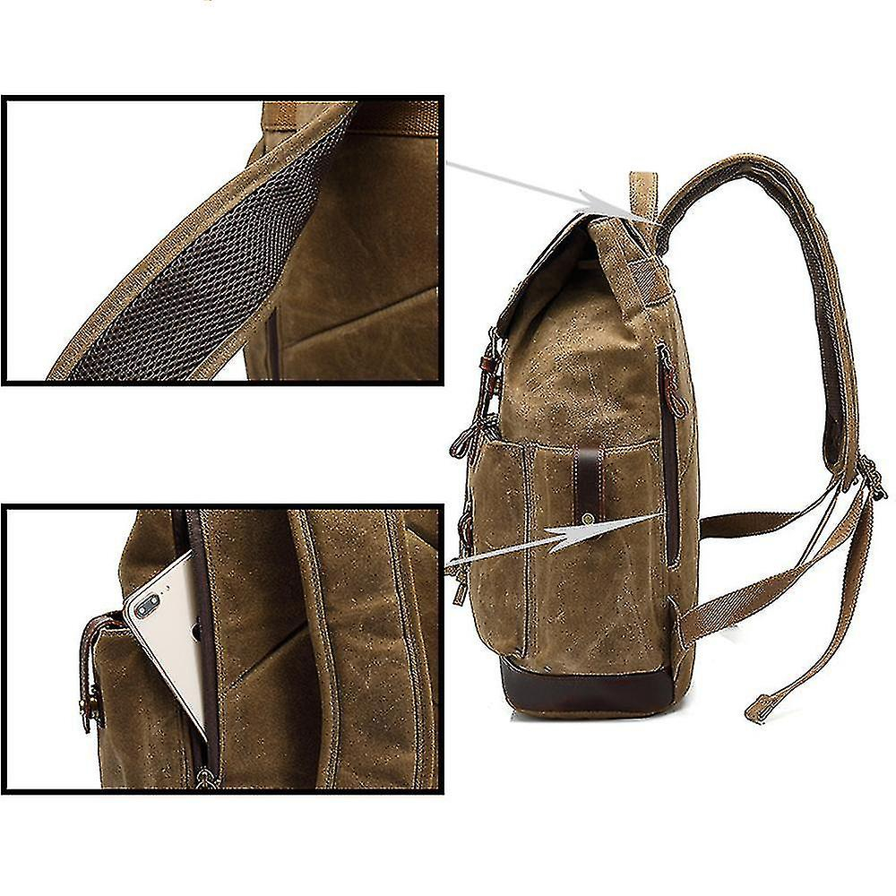 Foto 4 pulgar | Mochila Huoguo, Cera Y Aceite, Repelente Al Agua, Viajes Al Aire Libre - Venta Internacional.