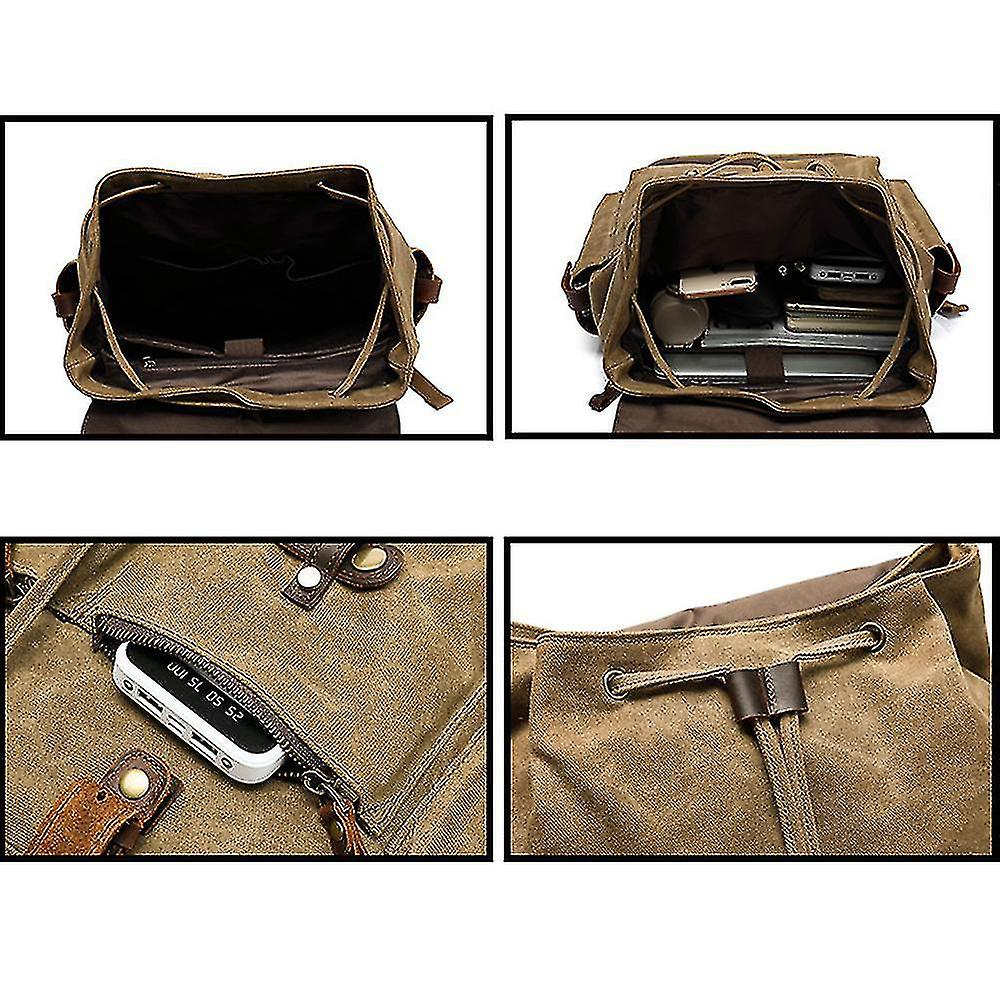 Foto 5 pulgar | Mochila Huoguo, Cera Y Aceite, Repelente Al Agua, Viajes Al Aire Libre - Venta Internacional.
