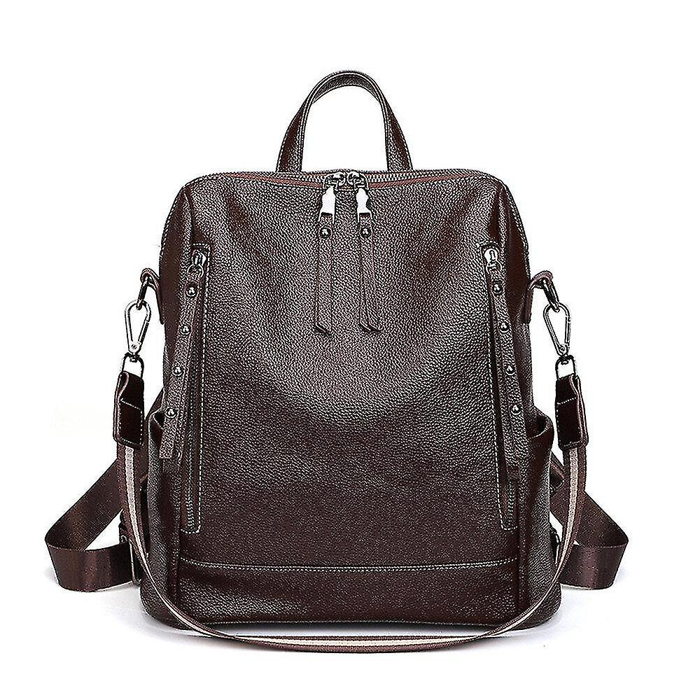 Foto 2 pulgar | Mochila Huoguo De Piel Sintética Antirrobo Coreana Para Mujer, Color Negro - Venta Internacional.