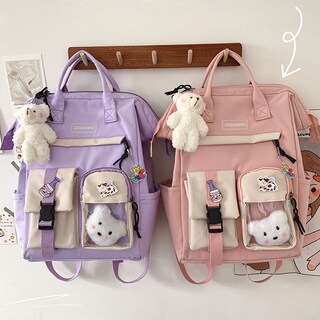 Foto 4 | Mochila Kawaii Cute Para Niña, De Nailon Impermeable, Color Morado, 0,45 Kg - Venta Internacional.