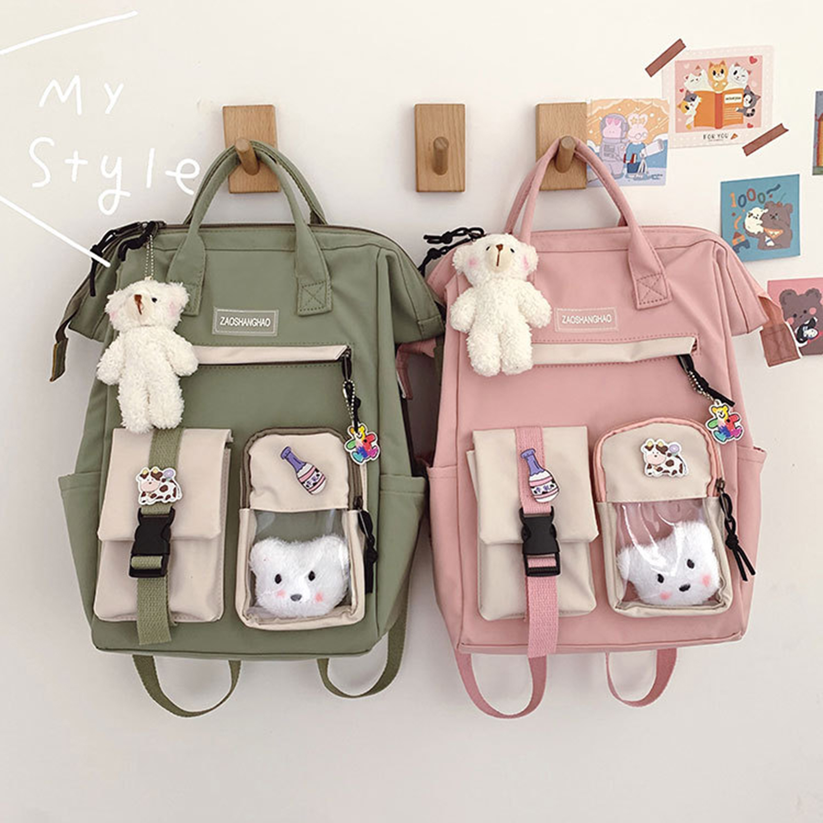 Foto 6 pulgar | Mochila Kawaii Cute Para Niña, De Nailon Impermeable, Color Morado, 0,45 Kg - Venta Internacional.