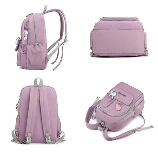 Foto 2 | Mochila Huoguo Bonita Mochila Clásica Resistente Al Agua, Color Morado - Venta Internacional.