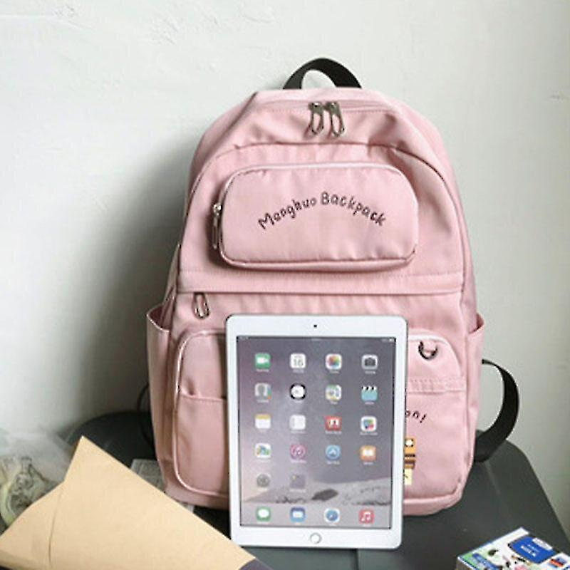 Foto 4 pulgar | Mochila Huoguo De Nailon Impermeable De Gran Capacidad Para Mujer, Color Rosa - Venta Internacional.