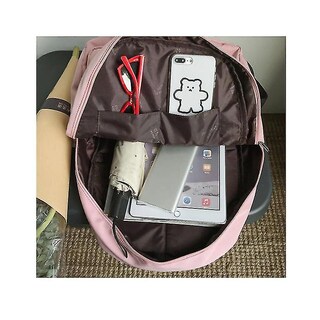 Foto 4 | Mochila Huoguo De Nailon Impermeable De Gran Capacidad Para Mujer, Color Rosa - Venta Internacional.