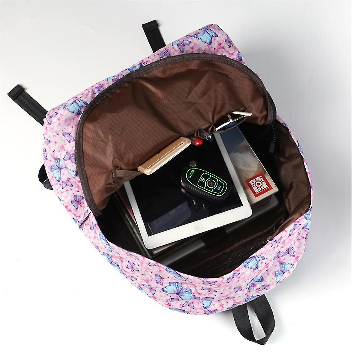 Foto 3 pulgar | Mochila Huoguo Outdoor Con Estampado De Mariposas De Gran Capacidad - Venta Internacional.